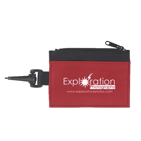 ID holder with zippered compartment and split ring.... from ASI 61125 Hit Promotional Products / Hit®