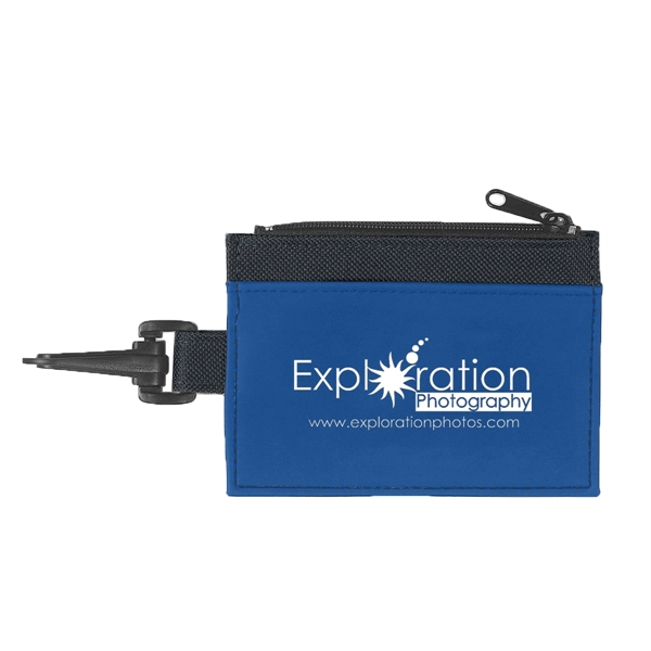 ID holder with zippered compartment and split ring.... from ASI 61125 Hit Promotional Products / Hit®