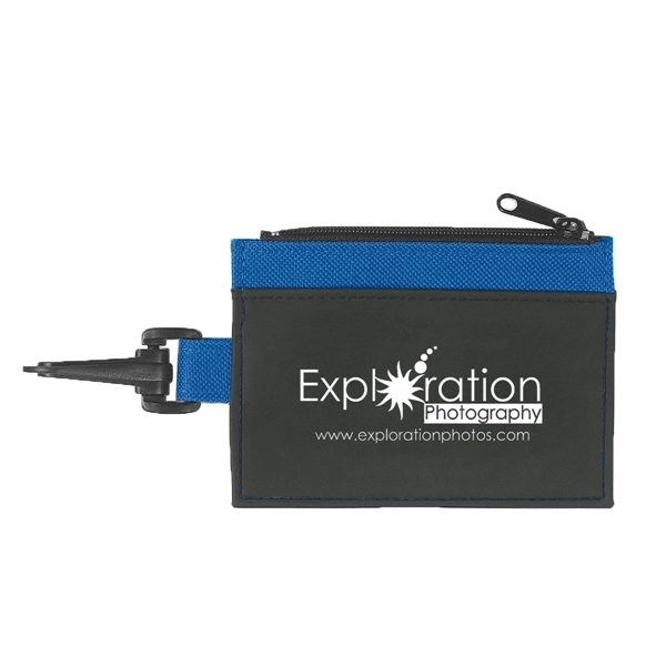 ID holder with zippered compartment and split ring.... from ASI 61125 Hit Promotional Products / Hit®
