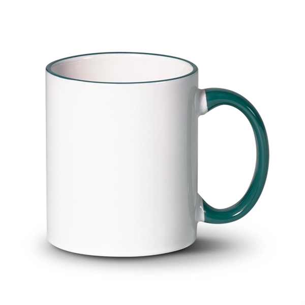 Our classic Tuckson white ceramic mug is accented with colorful glazed... from ASI 84592 St Regis Group