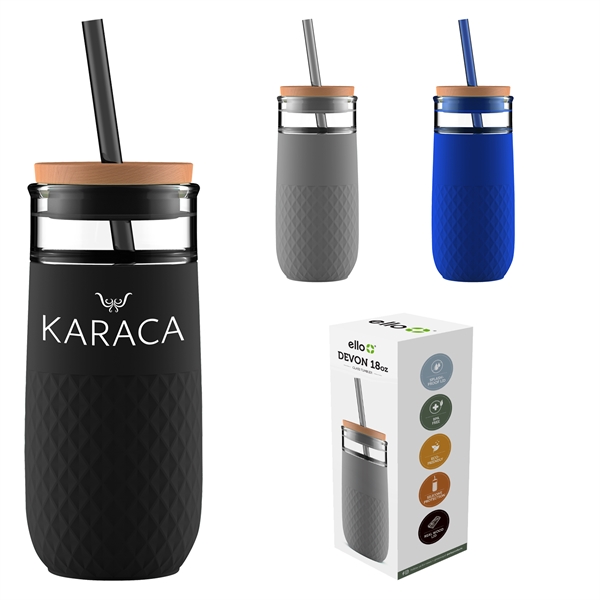 18-ounce drinking glass with a lid.... from ASI 57653 Gold Bond