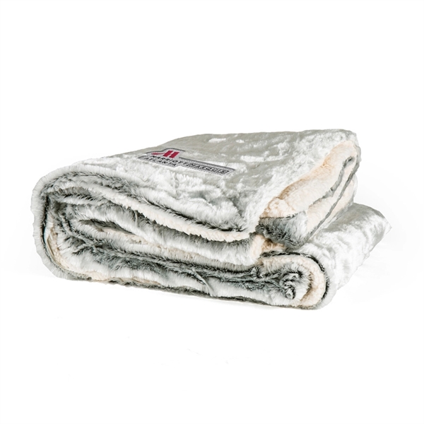 Velvet Sherpa blanket packaged with gray ribbon.... from ASI 88060 Snugz/USA Inc / Sweda®