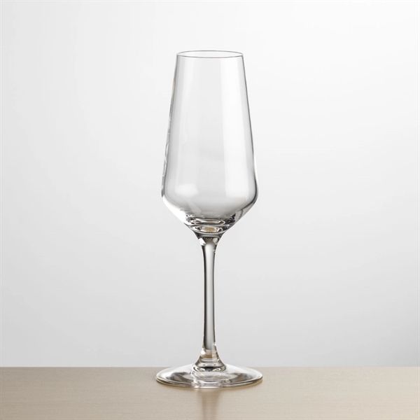 The Mandelay Flute Glass features cold cut sheer rims and a... from ASI 84592 St Regis Group