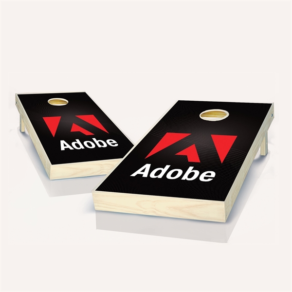 Regulation Cornhole Set with 4 color process logo... from ASI 30226 A J J Enterprises