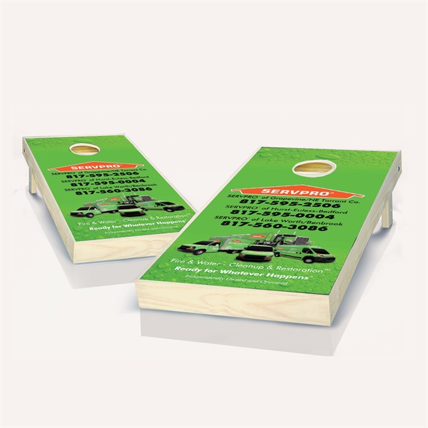 This Regulation Cornhole set includes a 4 color process logo... from ASI 30226 A J J Enterprises