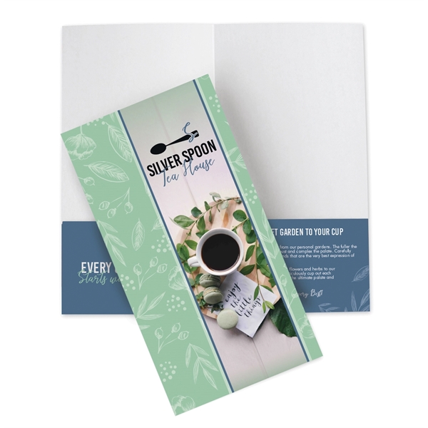 4" x 9" Mini Presentation Folders, 4-color process imprint w/full coverage... from ASI 95280 Warwick Publishing Co / Warwick Folders Made Easy