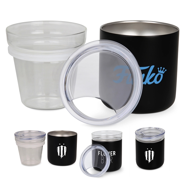 10 oz Double-Wall Stainless Tumbler w/ Glass Insert.... from ASI 46755 Cosmo Promos