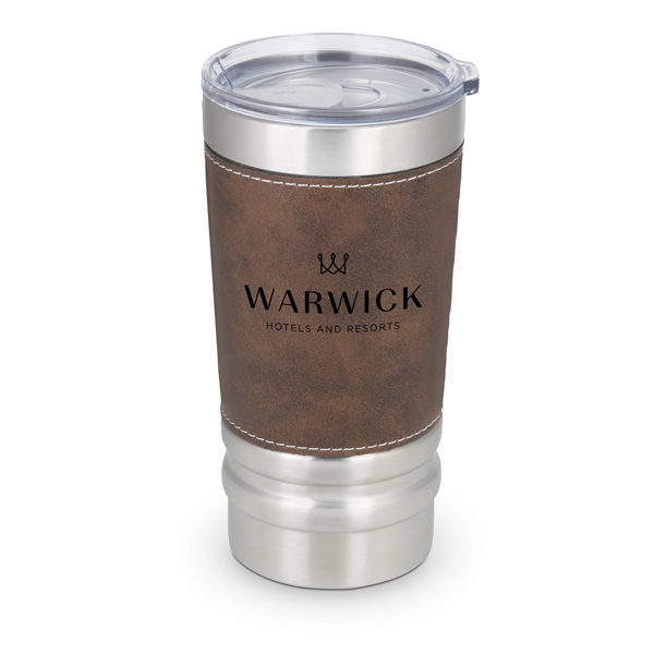 20 oz. Laser engraved leatherette wrap tumbler.... from ASI 46755 Cosmo Promos