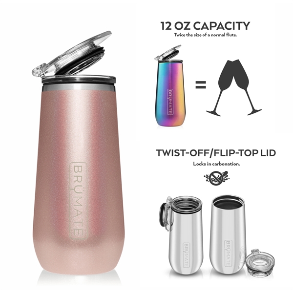 BurMate 12oz Vacuum Insulated Champagne Flute... from ASI 72657 Active Life Promo / Apres Ski Active Life