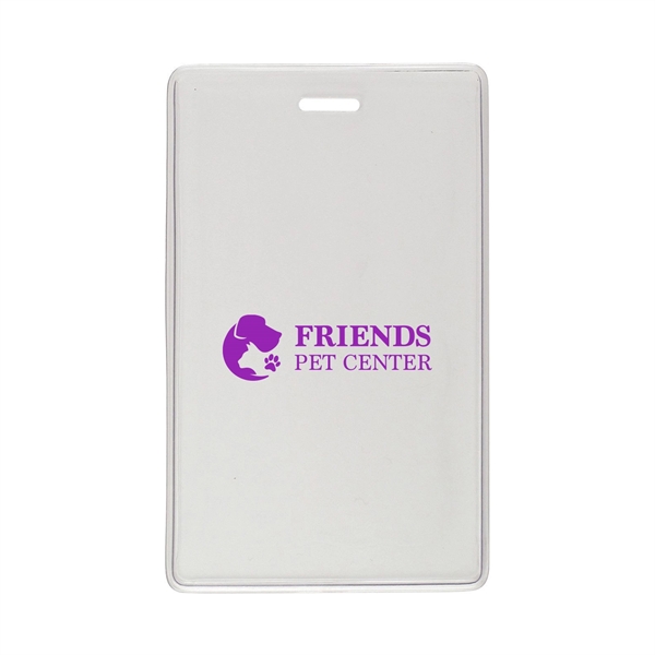 2.64" x 4.50" vinyl card sleeve with locking slot and strap... from ASI 62088 IDProductsource