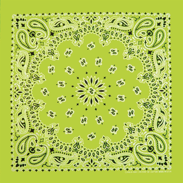 22" x 22" neon-colored, paisley print bandannas made of 100% cotton.... from ASI 44020 Bandanna Promotions By CARO-LINE / Bandanna Promotions