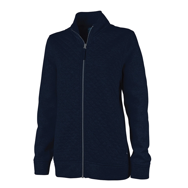 Stylish quilting & ultra-soft sweatshirt fleece make our Women's Franconia Quilted... from ASI 44620 Charles River Apparel