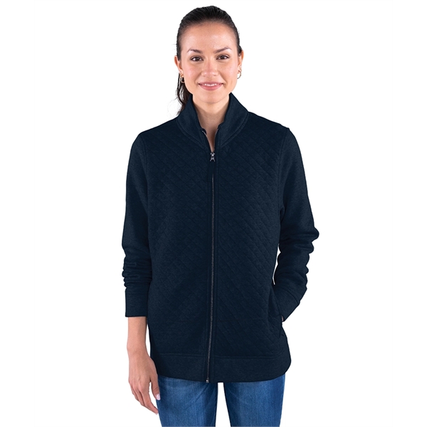 Stylish quilting & ultra-soft sweatshirt fleece make our Women's Franconia Quilted... from ASI 44620 Charles River Apparel