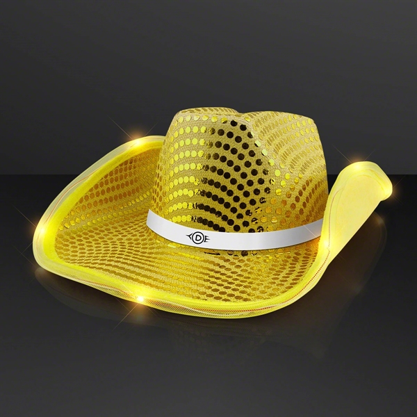 Blank or imprinted. Sequin Cowboy Hat with LED Brim.... from ASI 34194 ALightPromos / Alight Promotional Products