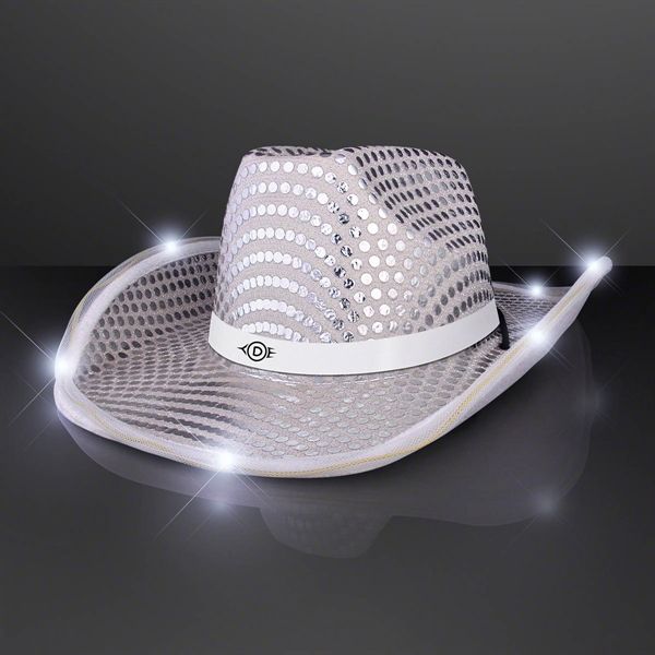 Blank or imprinted. Sequin Cowboy Hat with LED Brim.... from ASI 34194 ALightPromos / Alight Promotional Products
