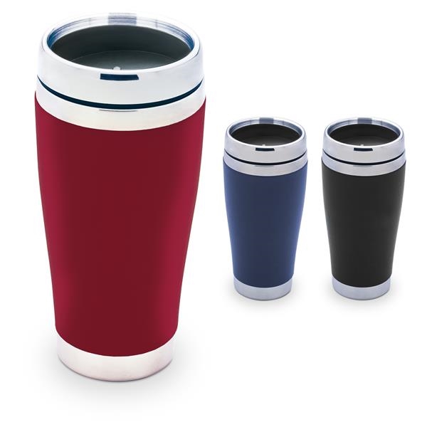Aristocrat 16 oz. Stainless Steel Tumbler with Leatherette Wrap.... from ASI 46755 Cosmo Promos