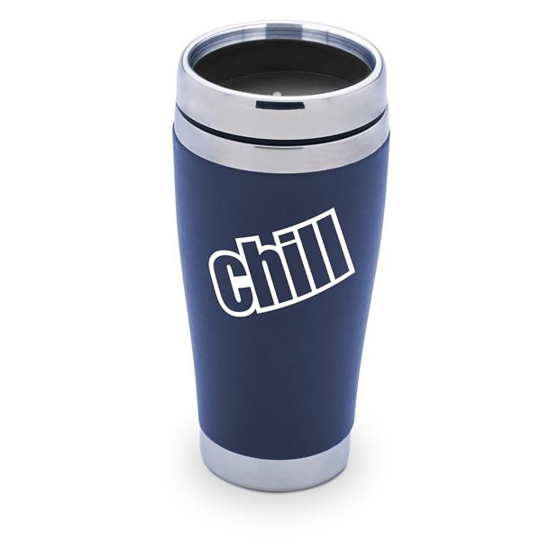 Aristocrat 16 oz. Stainless Steel Tumbler with Leatherette Wrap.... from ASI 46755 Cosmo Promos