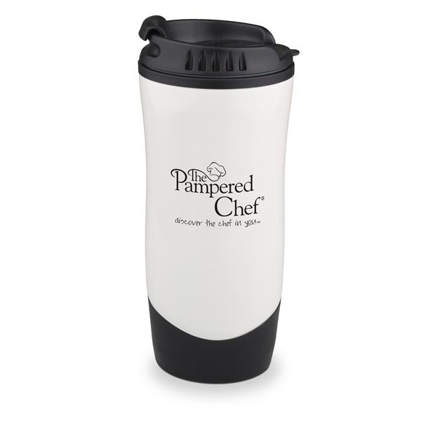 16 oz. stainless steel travel mug with colorful plastic liner.... from ASI 46755 Cosmo Promos