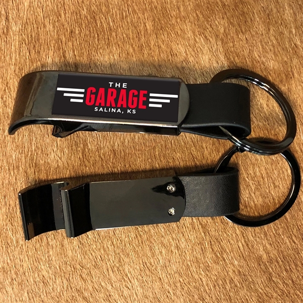 Chrome bottle opener with a heavy-duty split ring and gel coating... from ASI 63073 Openers.Beer