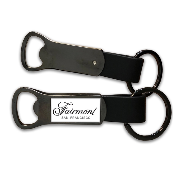 Chrome bottle opener with a heavy-duty split ring and gel coating... from ASI 63073 Openers.Beer