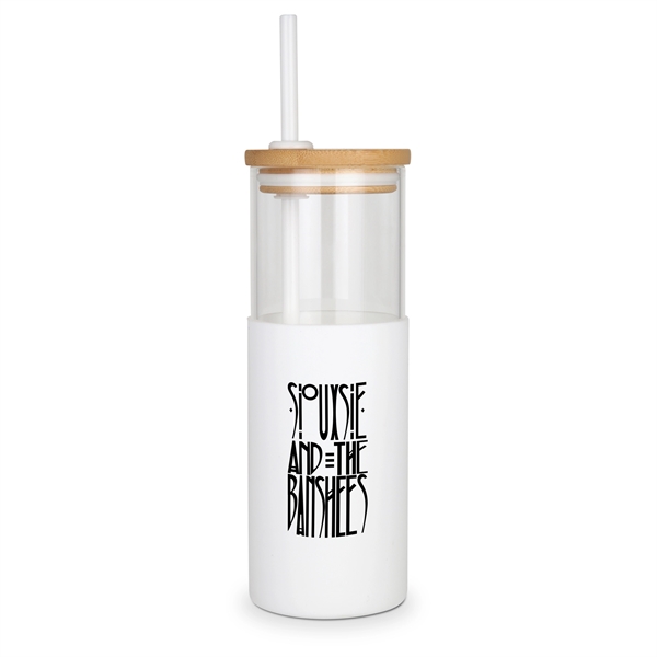 24oz. Glass Tumbler w/Bamboo Lid, Silicone Sleeve & Straw.... from ASI 46755 Cosmo Promos