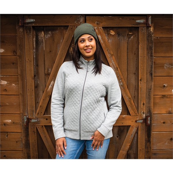 Stylish quilting & ultra-soft sweatshirt fleece make our Women's Franconia Quilted... from ASI 44620 Charles River Apparel