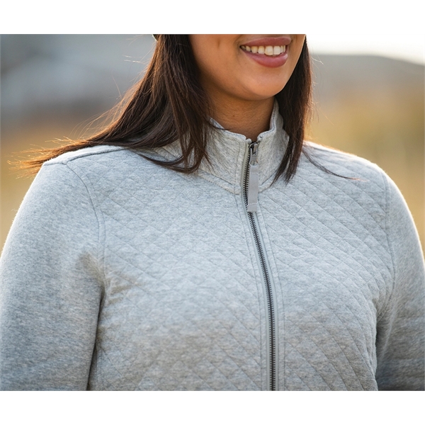 Stylish quilting & ultra-soft sweatshirt fleece make our Women's Franconia Quilted... from ASI 44620 Charles River Apparel