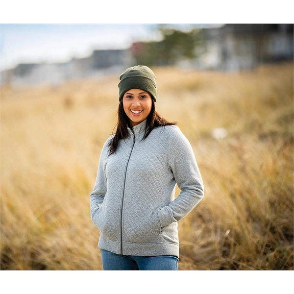 Stylish quilting & ultra-soft sweatshirt fleece make our Women's Franconia Quilted... from ASI 44620 Charles River Apparel
