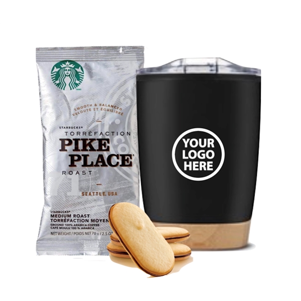 Stainless Tumbler with Bamboo Base and Coffee with Cookie... from ASI 89971 Stuff A Mug