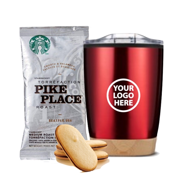 Stainless Tumbler with Bamboo Base and Coffee with Cookie... from ASI 89971 Stuff A Mug