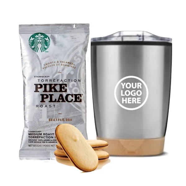 Stainless Tumbler with Bamboo Base and Coffee with Cookie... from ASI 89971 Stuff A Mug