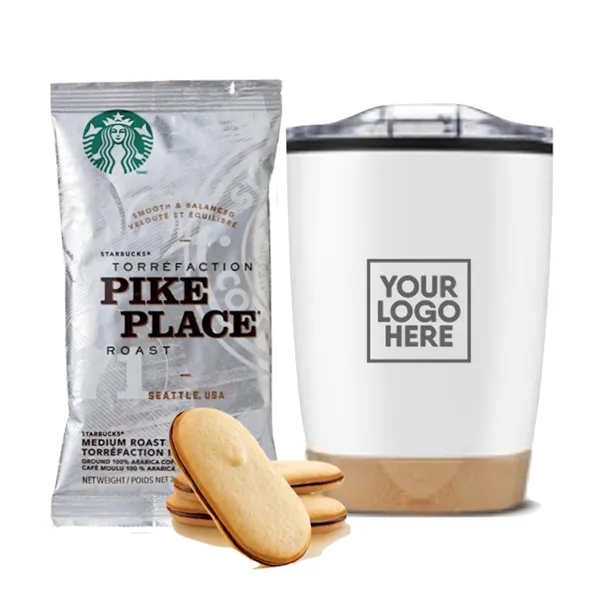 Stainless Tumbler with Bamboo Base and Coffee with Cookie... from ASI 89971 Stuff A Mug