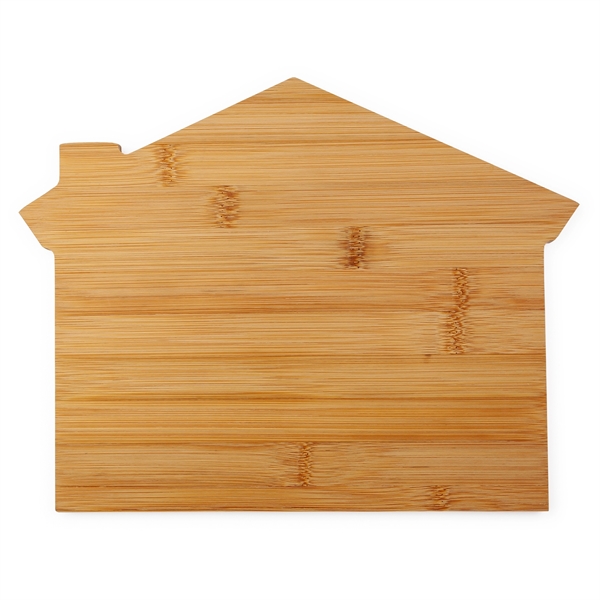 0.5" x 11.625" x 9" house-shaped bamboo cutting board with anti-microbial... from ASI 99030 Zipline
