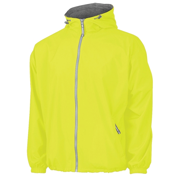 Adult wind and water-resistant jacket with oxford gray jersey lining and... from ASI 44620 Charles River Apparel
