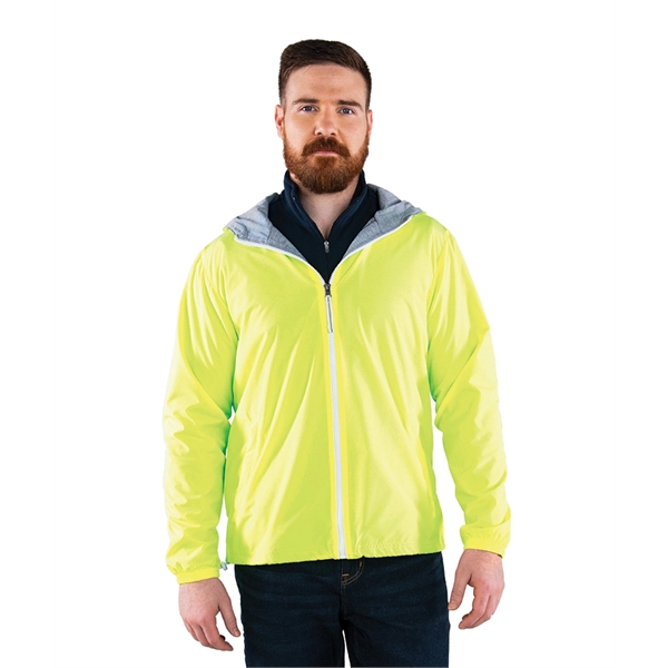 Adult wind and water-resistant jacket with oxford gray jersey lining and... from ASI 44620 Charles River Apparel