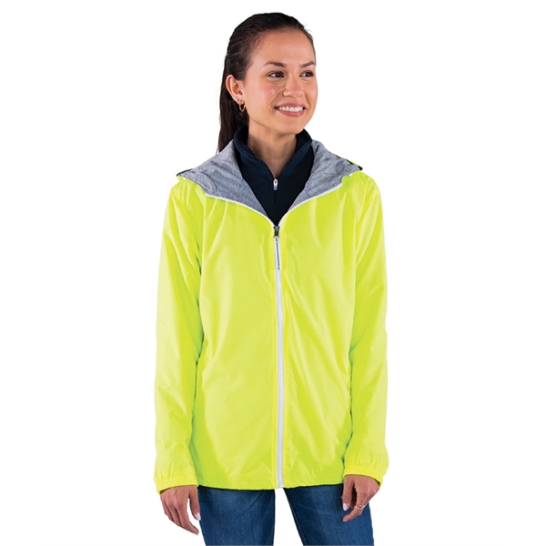 Adult wind and water-resistant jacket with oxford gray jersey lining and... from ASI 44620 Charles River Apparel