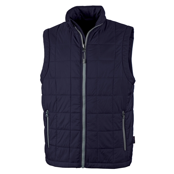 Quilted vest for men with a 100% dobby polyester shell made... from ASI 44620 Charles River Apparel