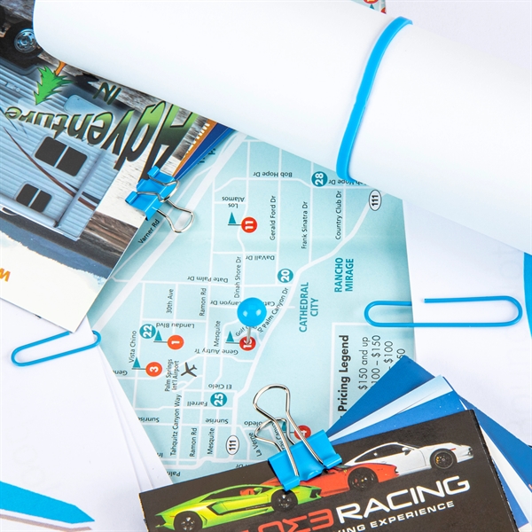 Desk accessories kit with binder clips, paper clips, push pins and... from ASI 88060 Snugz/USA Inc / Sweda®