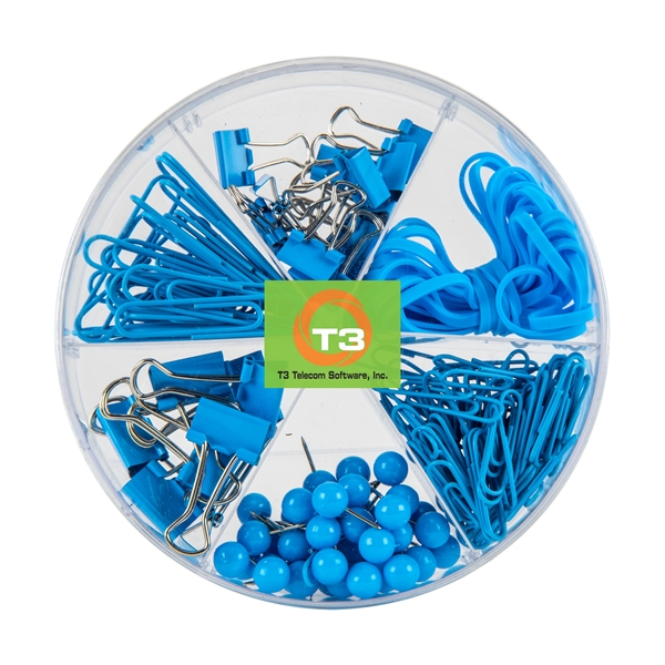 Desk accessories kit with binder clips, paper clips, push pins and... from ASI 88060 Snugz/USA Inc / Sweda®