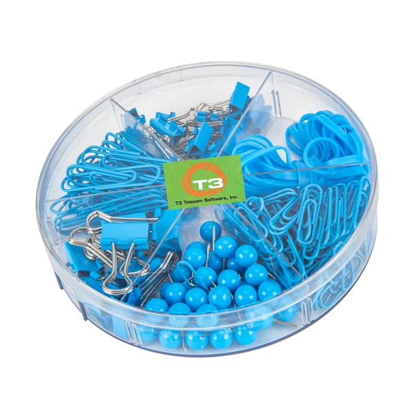 Desk accessories kit with binder clips, paper clips, push pins and... from ASI 88060 Snugz/USA Inc / Sweda®