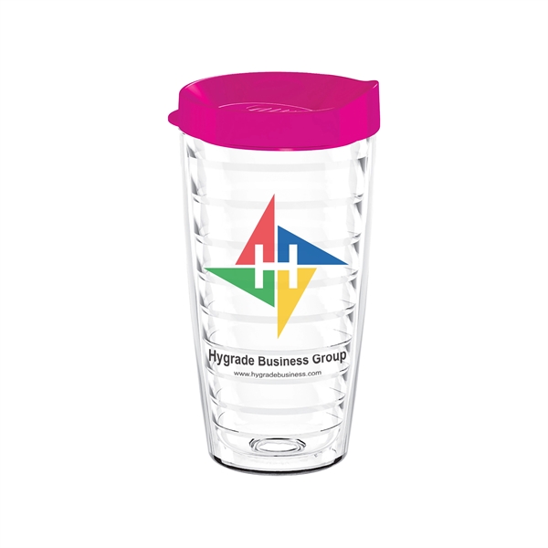 Snap & Sip! Clear 16oz. Thumb slide lid tumbler... from ASI 88060 Snugz/USA Inc / Sweda®