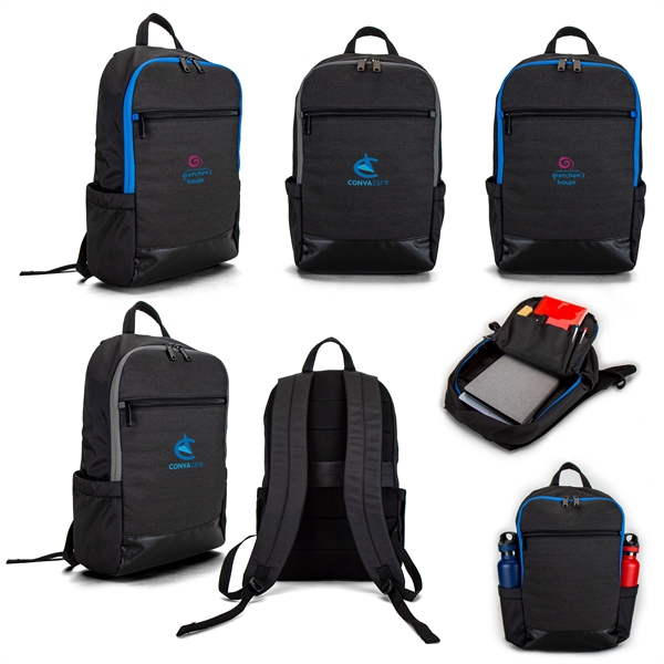 600D nylon transit backpack with PU backing, with two side pockets... from ASI 88060 Snugz/USA Inc / Sweda®