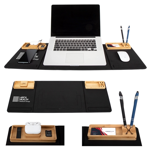 Bamboo and RPET tri-fold desk pad for most 17" and smaller... from ASI 88060 Snugz/USA Inc / Sweda®