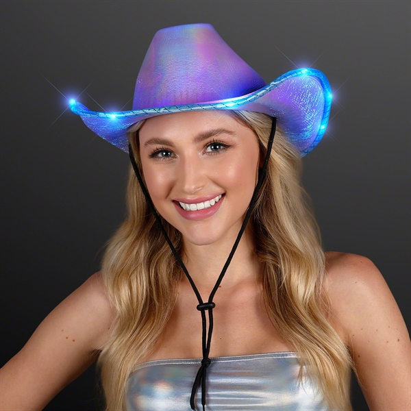 Light Up Iridescent Space Cowgirl Hat; Blank & Imprint Pricing... from ASI 34194 ALightPromos