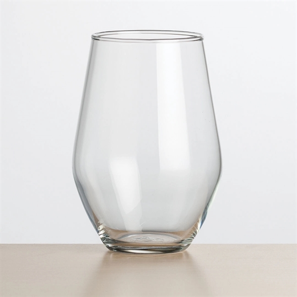 The Vale stemless wine glass collection offers a tall tulip-shaped glass... from ASI 84592 St Regis Group