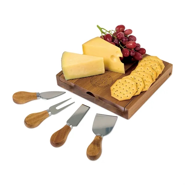 This modern Acacia wood cheese board and serving set provides everything... from ASI 56070 Gemline / Gemline®