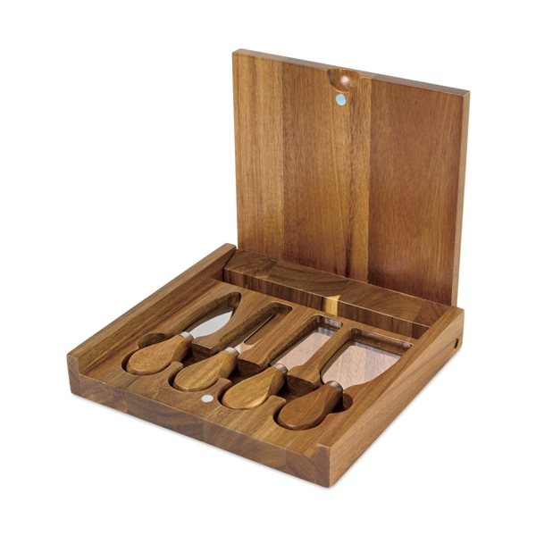 This modern Acacia wood cheese board and serving set provides everything... from ASI 56070 Gemline / Gemline®