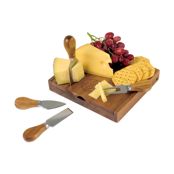 This modern Acacia wood cheese board and serving set provides everything... from ASI 56070 Gemline / Gemline®