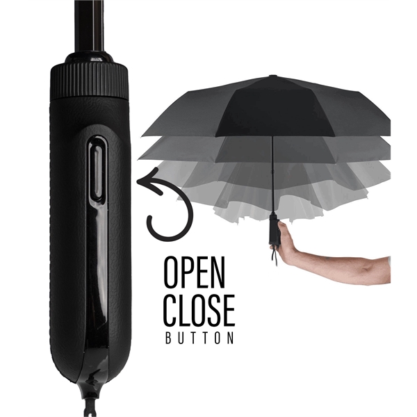 Fully automatic umbrella with a 46" arc; charges via the included... from ASI 76730 Peerless Umbrella Co Inc / Threads By Peerless