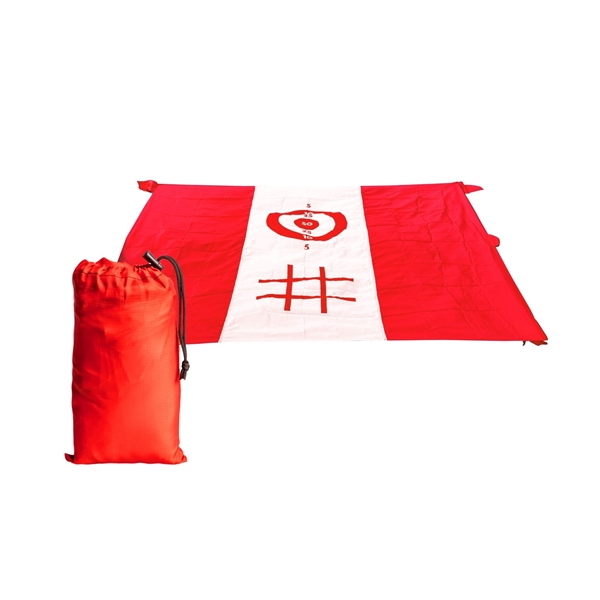 Beach blanket with preprinted with tic-tac-toe and target games to play... from ASI 76730 Peerless Umbrella Co Inc / Threads By Peerless